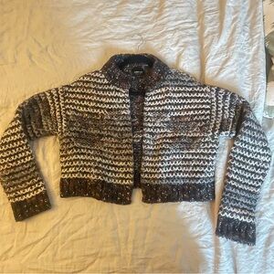 Chunky Knit Crop Cardigan Zara sz Small